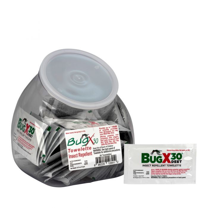 18-760 First Aid Only BugX30 Fish Bowl Insect Repellent Wipes, 50 Per Bowl - Sold per Each