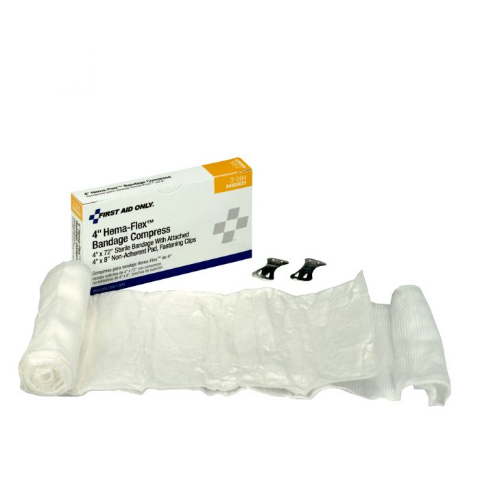 2-004-001 First Aid Only 4" Hema-Flex Bandage Compress - Sold per Box