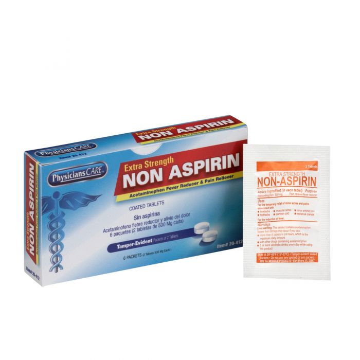 20-412-001 First Aid Only PhysiciansCare Non-Aspirin, 6x2 per Box - Sold per Box