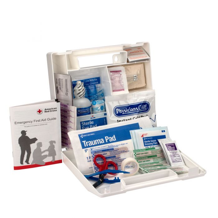 223-U/FAO First Aid Only 25 Person First Aid Kit, Plastic Case With Dividers - Sold per Each