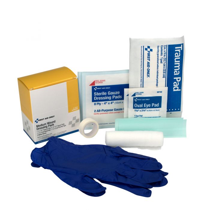 3-950 First Aid Only Medium Wound Dressing Pack - Sold per Each