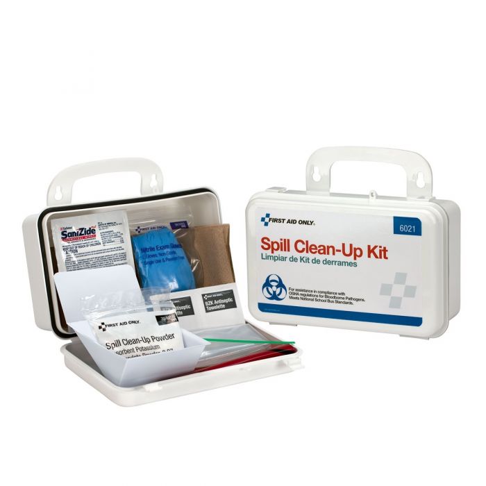 6021 First Aid Only 20 Piece Blood Borne Pathogen Spill Clean-Up Kit In Weatherproof Plastic Case - Sold per Each