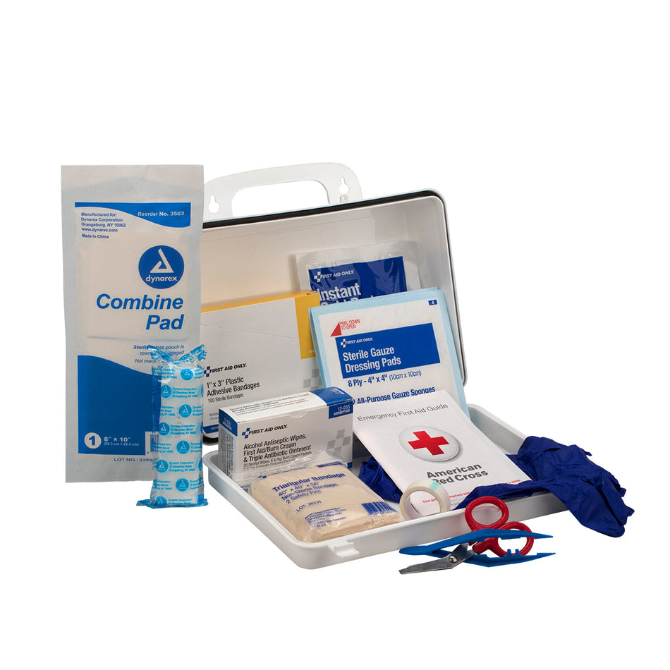 6084C First Aid Only 25 Person Contractor's First Aid Kit, Weatherproof Plastic, Custom Logo - Sold per Each