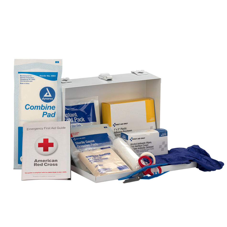 6086 First Aid Only 25 Person Contractor's First Aid Kit, Steel - Sold per Each