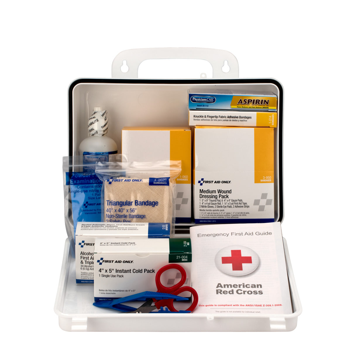 6430 First Aid Only 25 Person First Aid Kit, Weatherproof Plastic - So ...