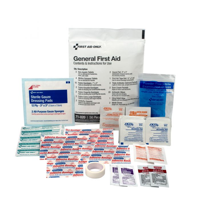 71-020 First Aid Only 58 Piece First Aid Essentials Triage Pack - Sold per Each