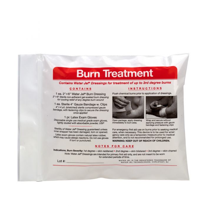 71-070 First Aid Only 6 Piece Water-Jel Burn Care Triage Pack, First Aid Triage Pack - Burn Care Treatment - Sold per Each