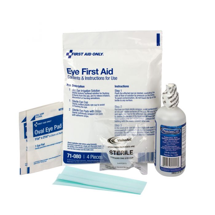 71-080 First Aid Only 6 Piece Eye Wound First Aid Triage Pack - Eye Wound Treatment - Sold per Each
