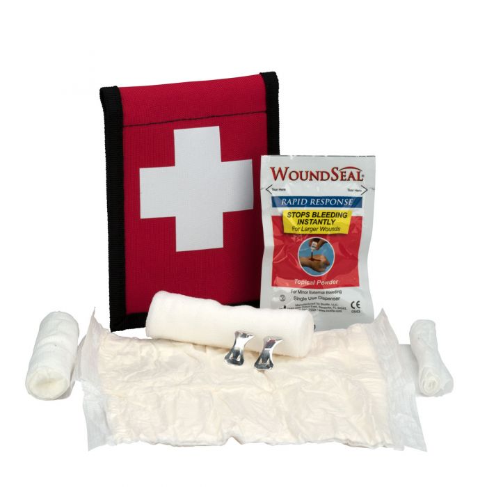7165 First Aid Only Climber's Blood Stopper First Aid With Wound Seal Kit, Fabric Pouch - Sold per Each