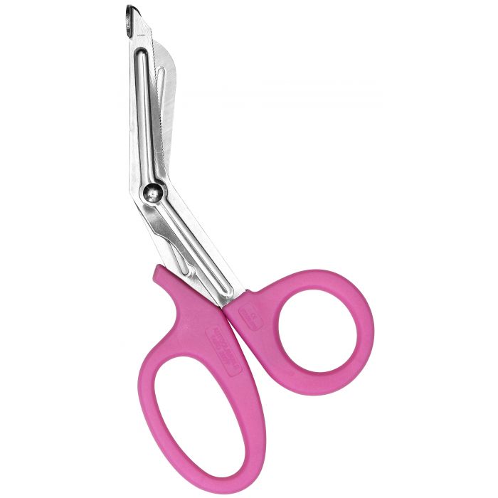 90511 First Aid Only 7" Stainless Steel Bandage Shears Pink Handle - Sold per Each