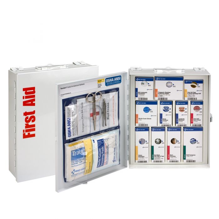 90578C-021 First Aid Only 25 Person Medium Metal SmartCompliance Cabinet Without Medications, ANSI 2021 Compliant - Sold per Each