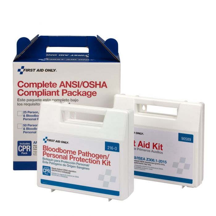 90764 First Aid Only 25 Person First Aid And BBP Pack, ANSI/OSHA Compliant - Sold per Each
