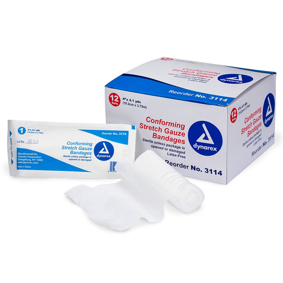 90873 First Aid Only 4" Conforming Gauze Sterile, 12/box - Sold per Box