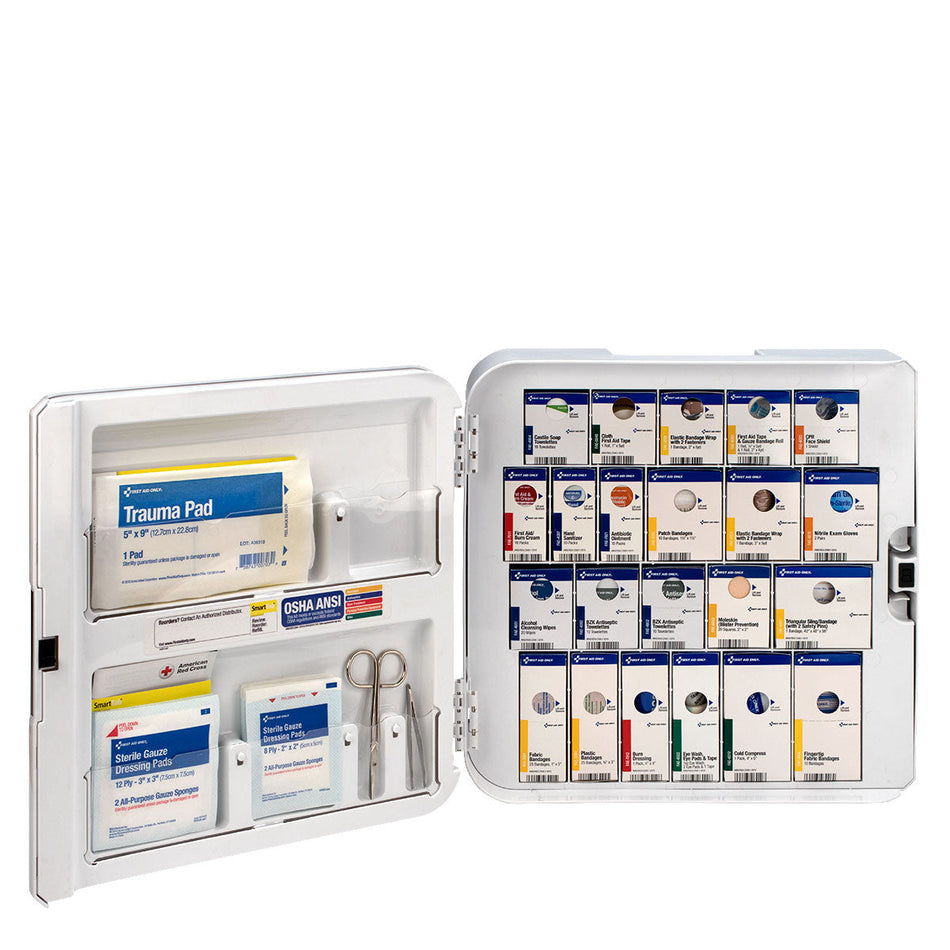 91094-021 First Aid Only SmartCompliance Complete Cabinet Food Service with Meds, Plastic, ANSI 2021 Class A+ - Sold per Each
