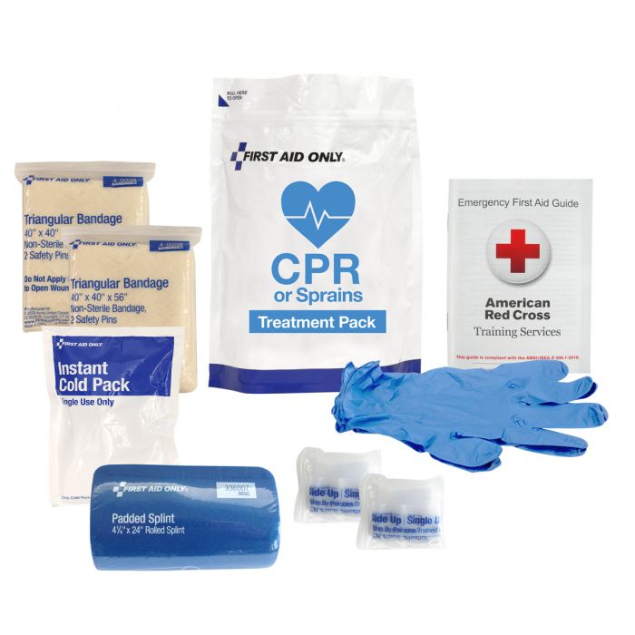 91165 First Aid Only CPR & Sprains Treatment Pack - Sold per Each
