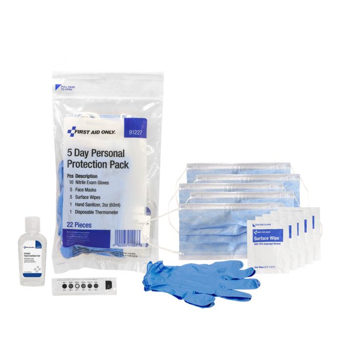 91227 First Aid Only 5-Day Personal Protection Pack - Sold per Each