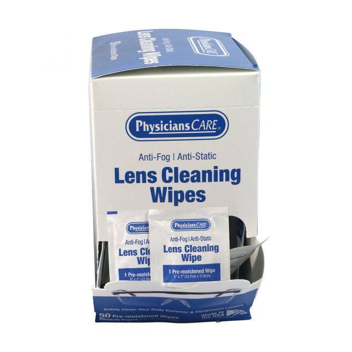 91294 First Aid Only Lens Cleaning Wipes, 50 Count - Sold per Box