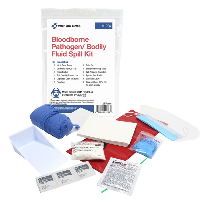 91296 First Aid Only Bloodborne Pathogen/Bodily Fluid Spill Kit - Sold per Each