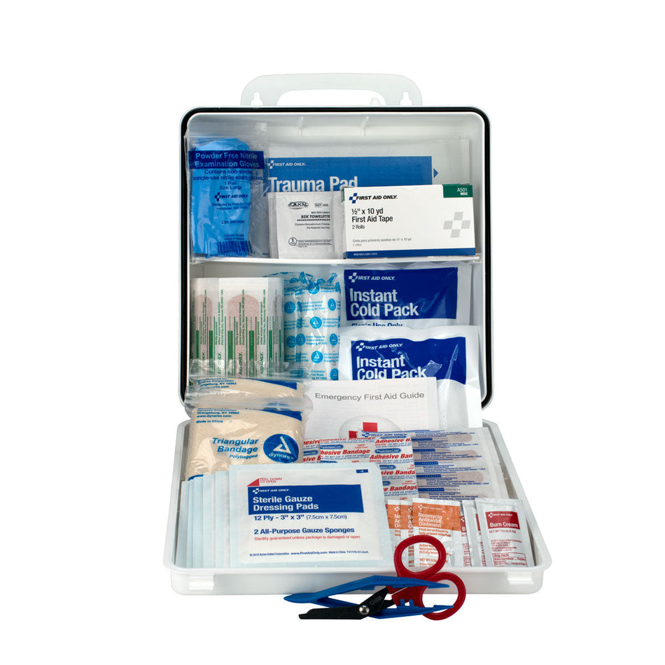 9303-50P First Aid Only 50 Person Contractor First Aid Kit, Plastic Case  - Sold per Each