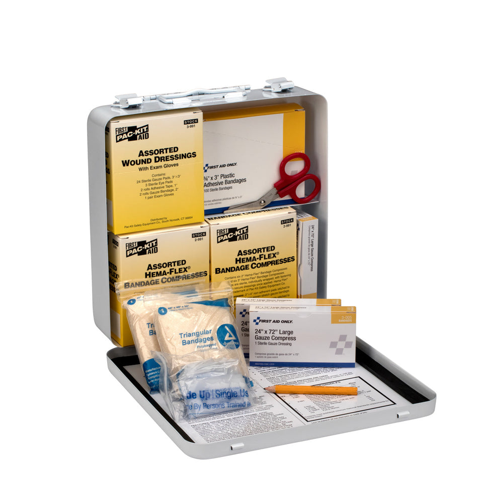 991 First Aid Only National School Bus Kit, Metal Case - Sold per Each