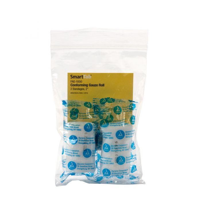 FAE-1000 First Aid Only SmartCompliance Refill 2" x 5 yd Conforming Gauze Roll, 2 per Bag - Sold per Box
