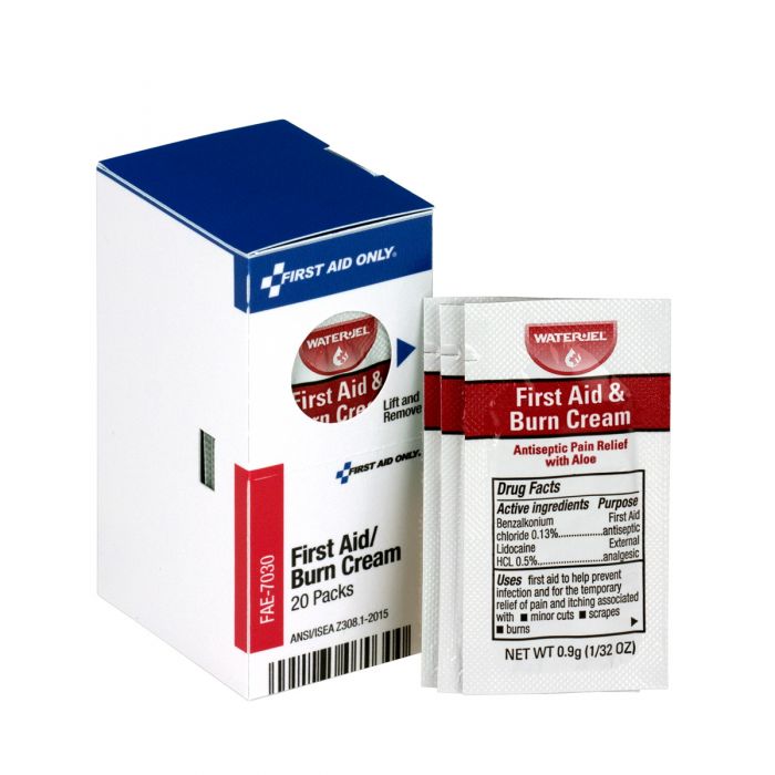 FAE-7030 First Aid Only SmartCompliance Refill First Aid Burn Cream, 20 per Box - Sold per Box