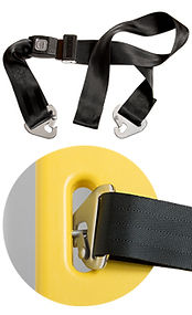 JSA-360-SS Junkin Safety Seatbelt Strap With Speed Clips - Sold per Each