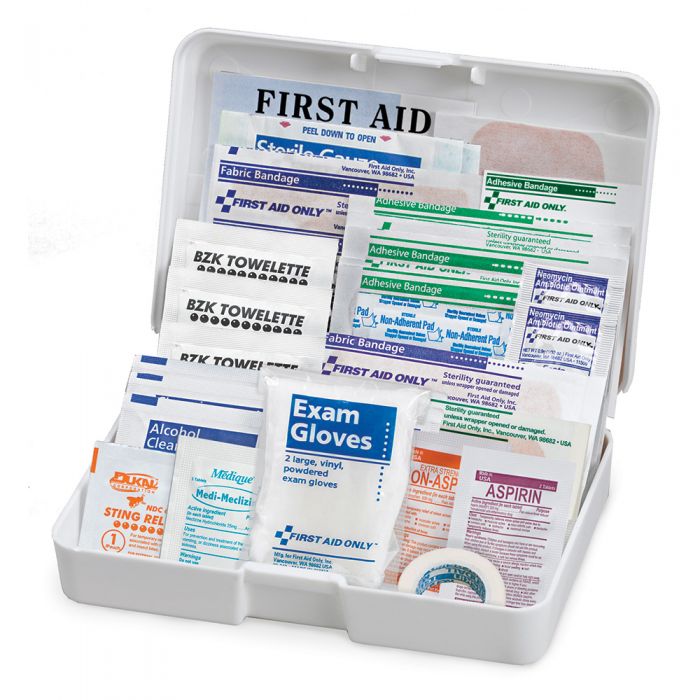 FAO-320 First Aid Only Vehicle First Aid Kit, 40 Piece, Plastic Case - Sold per Each