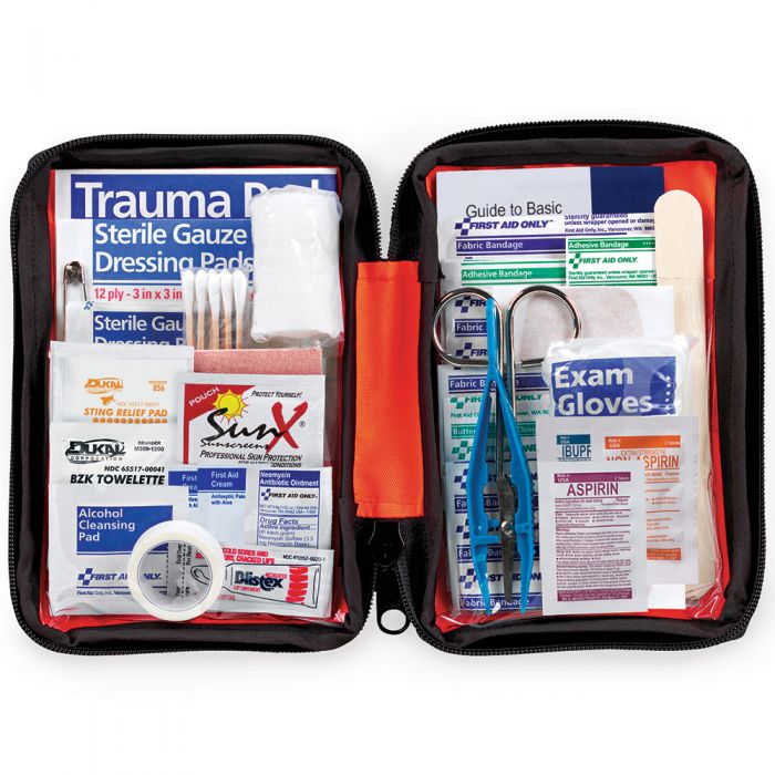 FAO-420 First Aid Only Outdoor First Aid Kit, 107 Piece, Fabric Case - Sold per Each