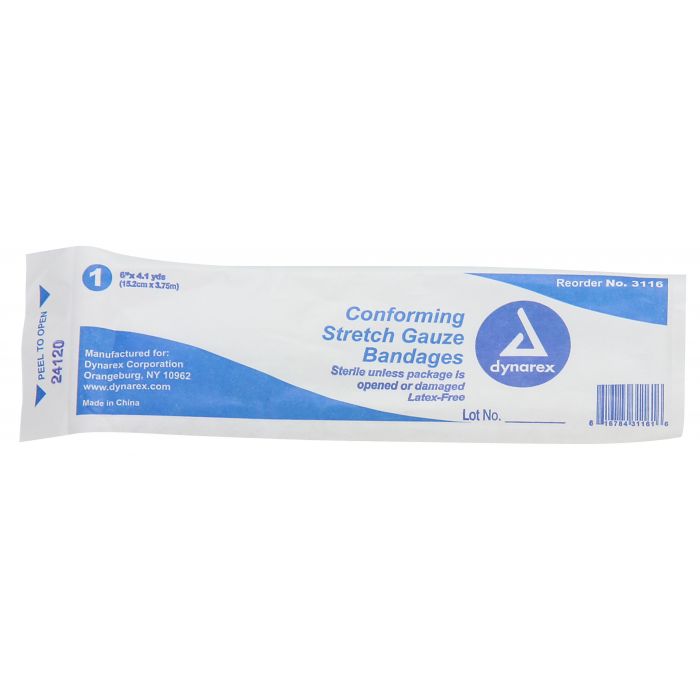 5-900-001 First Aid Only 6"X4 Yd. Sterile Stretch Gauze, 1 Per Box - Sold per Box