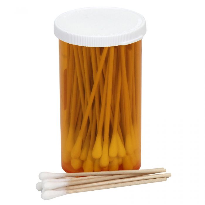25-410-001 First Aid Only Cotton Tipped Applicators, 3" Wood Shaft, Vial Of 100 - Sold per Each
