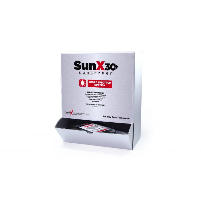18-350-001 First Aid Only SunX30 Sunscreen Lotion Packets, 50 Per Box - Sold per Box