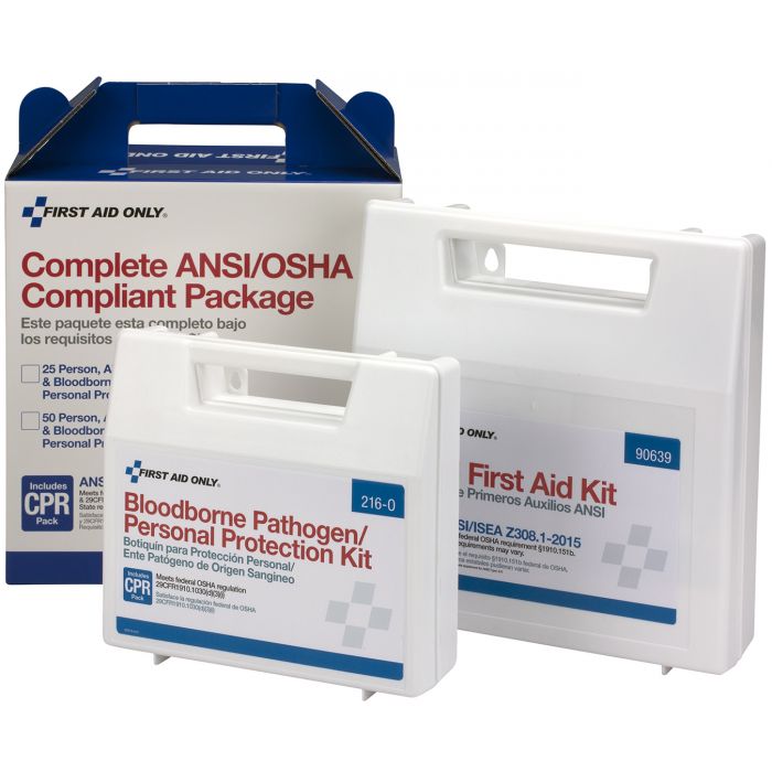 90765 First Aid Only 50 Person First Aid And BBP Pack, ANSI/OSHA Compliant - Sold per Each