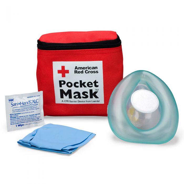 363015 First Aid Only CPR Laerdal Pocket Mask, Fabric Case - Sold per Each